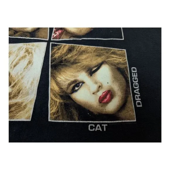 Vintage Poison Shirt XL Black Look What The Cat Dragged In Band Tee 2003 - Picture 6 of 12